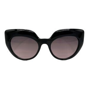 Plastic cat eye sunglasses black & purple frame